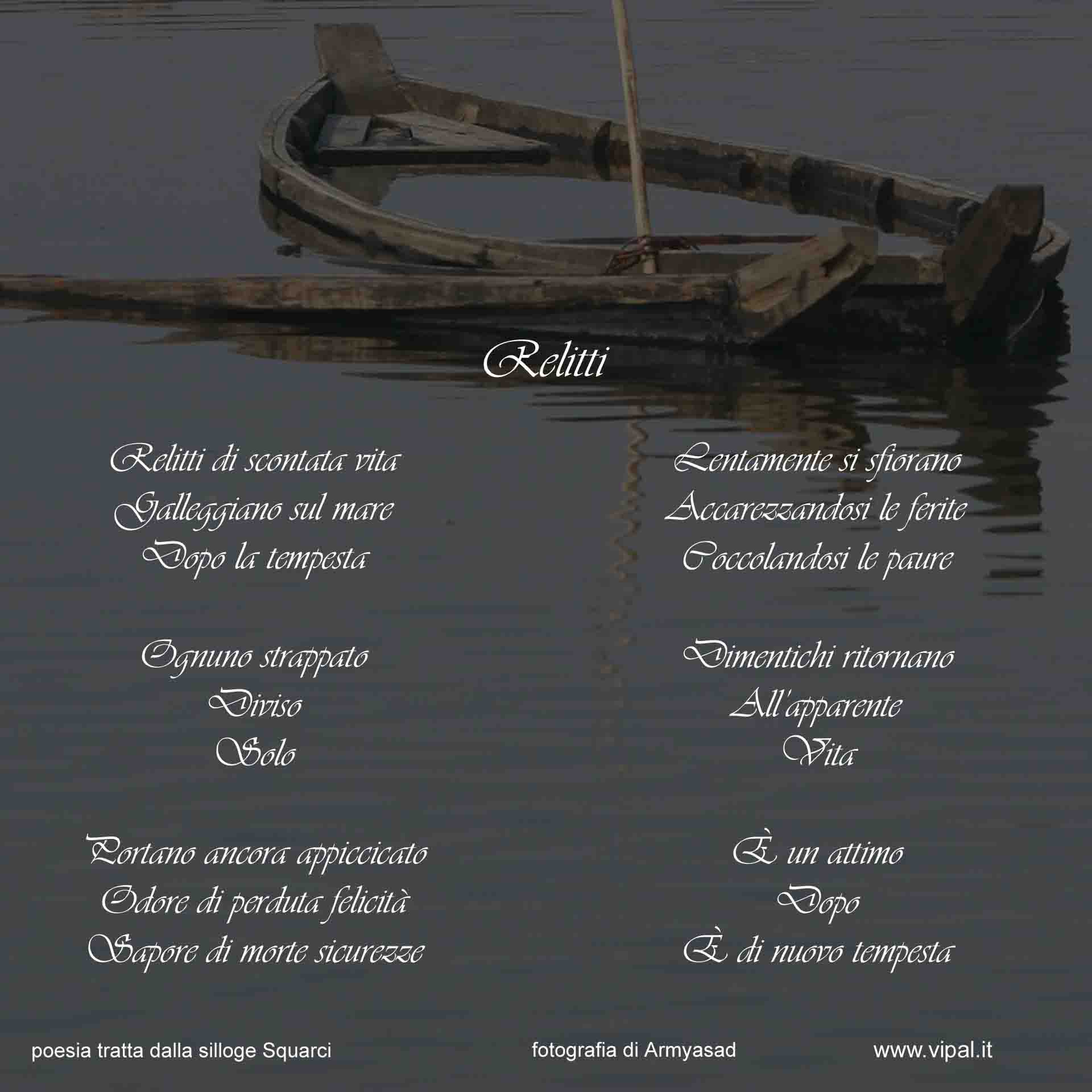 Relitti poesia edita nella silloge Squarci Vipal Antonio Gianfranco Gualdi